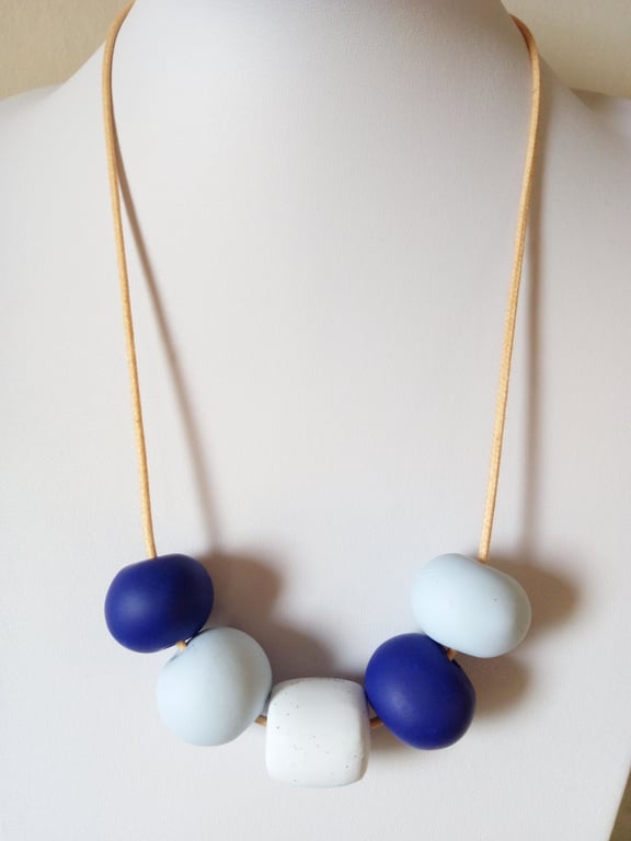 POLYMER CLAY NECKLACE - HOLIDAY JEWELLERY - FREE UK SHIPPING 