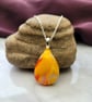 Multicoloured glass pendant necklace