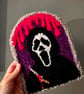 Scream Movie Ghost Face Inspired Church Window Punch Needle Art  - Image 2