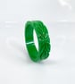 Colourful resin bracelets ornate with carved floral pattern - Image 5