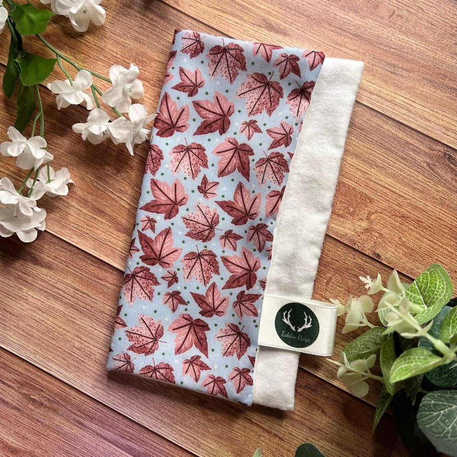 Pink Leafy Reusable Facecloth Flannel for cleansing, face washing, cleanse, skin