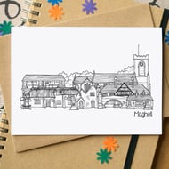 Maghull Skyline Greetings Card
