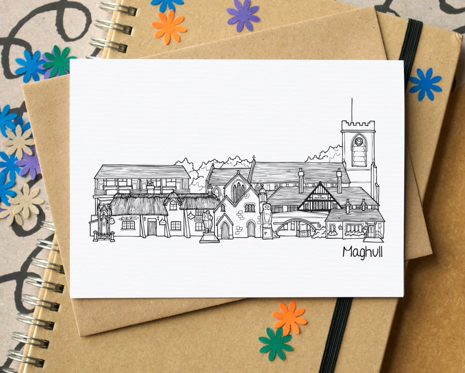 Maghull Skyline Greetings Card