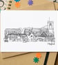 Maghull Skyline Greetings Card - Image 1