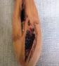 Upcycled Wood Pendant Necklace with Natural Bark Inlay Reclaimed Wood Jewellery - Image 4