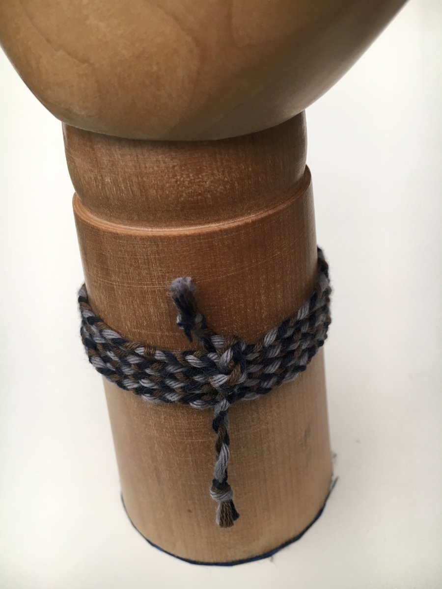 Woven bracelet: navy, grey and brown