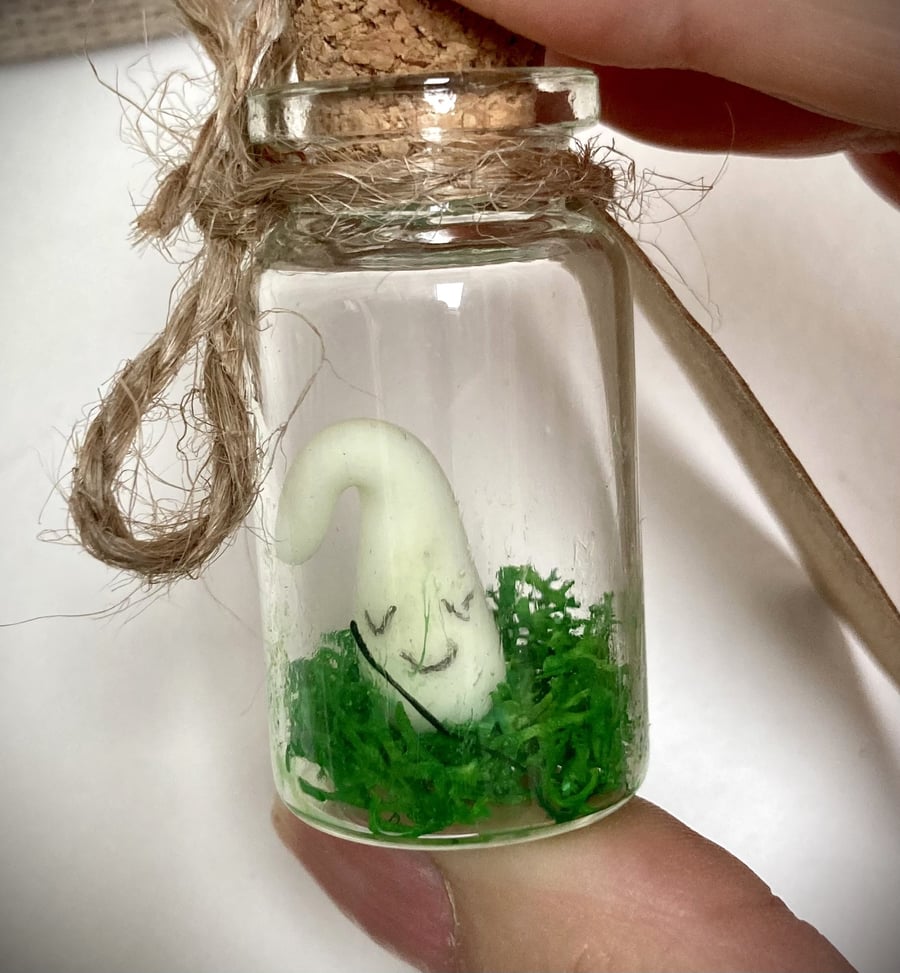 Miniature Glow In The Dark Moonbeam Fairy In A Glass Bottle