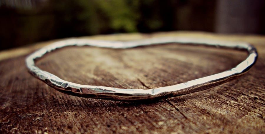 Silver 'Vine' bangle - silver jewellery, silver bracelet, personalised, unique