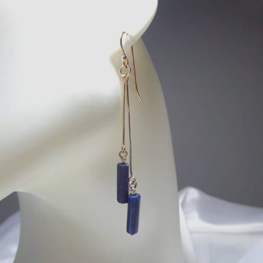 Lapis Lazuli & Sterling Silver Earrings