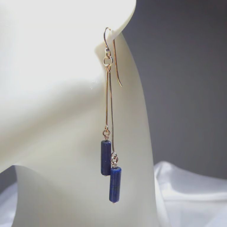 Lapis Lazuli & Sterling Silver Earrings