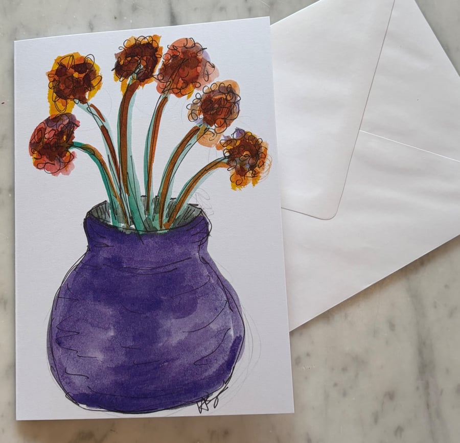 A5 GREETINGS CARD (BLANK INSIDE) HG018