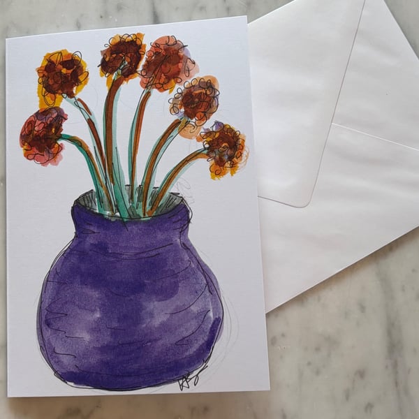 A5 GREETINGS CARD (BLANK INSIDE) HG018