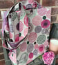 Multi Pocket Mauve Abstract Circles Tote Bag