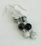 Sterling Silver Drop Earrings with Moss Agate and Jasper - Image 3
