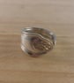 Upcycled Silver Plated Daisy Spoon Handle Ring (SPR102511)