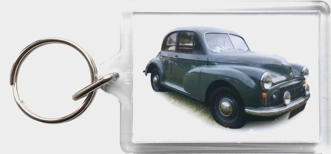 Morris Minor Mk1 1952 - Keyring with 50x35mm Insert - Car Fan