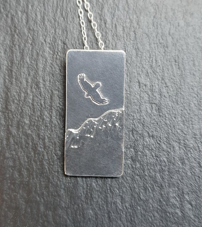 Bird Over the Moors Necklace – Sterling Silver