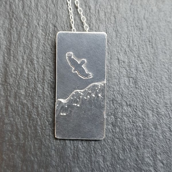 Bird Over the Moors Necklace – Sterling Silver