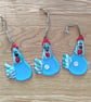Fused Glass Chicken ornament - Image 3