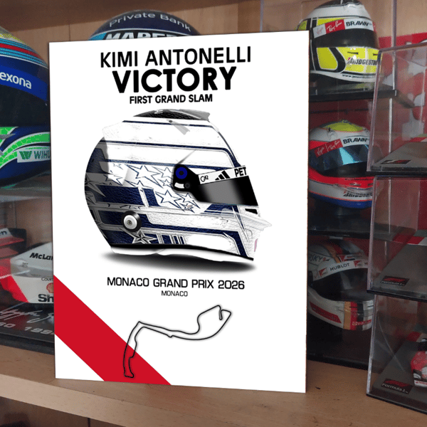 Kimi Antonelli 2026 Victory Win Monaco F1 Metal Sign F1 Gift