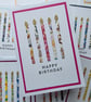 Liberty Print Fabric Birthday Candle Card - CUSTOM order