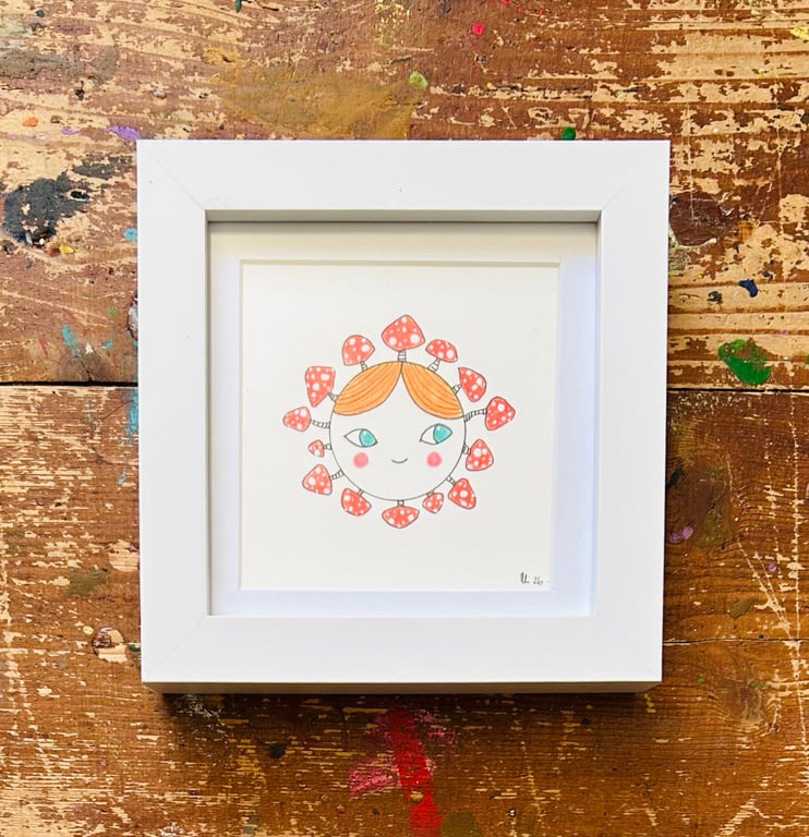 Dotty - Framed Original Mini Illustration 