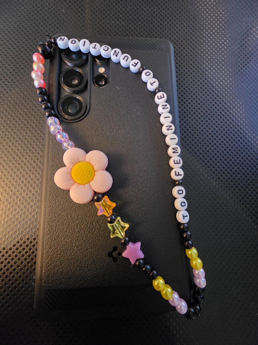 FATM inspired Beaded Flower Phone Charm Strap 