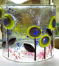 Fused Glass Curved Flower Suncatcher