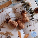 Large Wooden Pyrography Mushroom