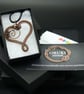January Copper Heart Birthstone Pendant - Garnet - Siam Swarovski Crystal Beads - Image 6