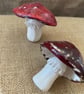 handmade ceramic mushroom - fungi plant ornament for plant pot - Image 4