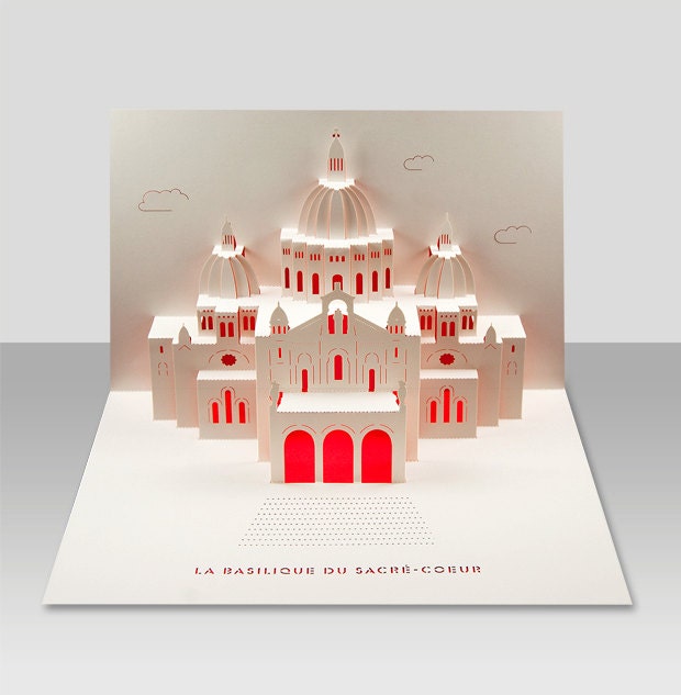 Sacre Coeur Basilica pop-up 3D card