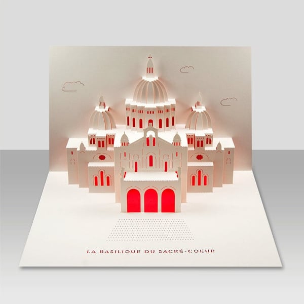 Sacre Coeur Basilica pop-up 3D card
