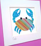 Multicoloured batik 'Crab' fabric picture - 6x6'' inc mount by CrossParkCrafts - Image 8