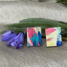 Summer Garden, Stainless Steel Post Earrings.