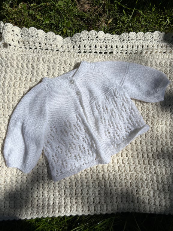 White cardigan 12-18mo