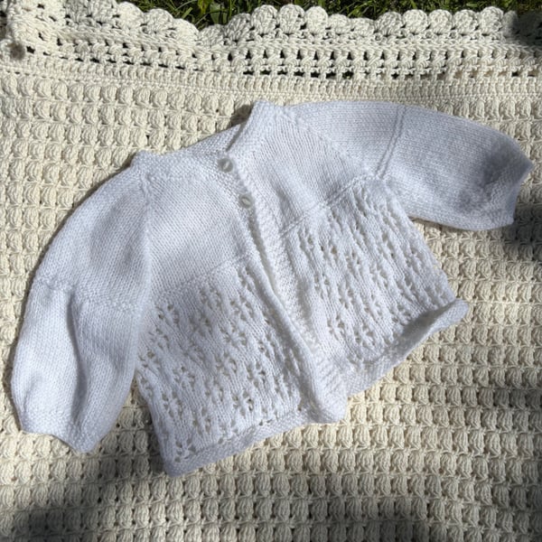 White cardigan 12-18mo