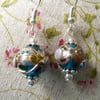 Blue Glass Bead Earrings