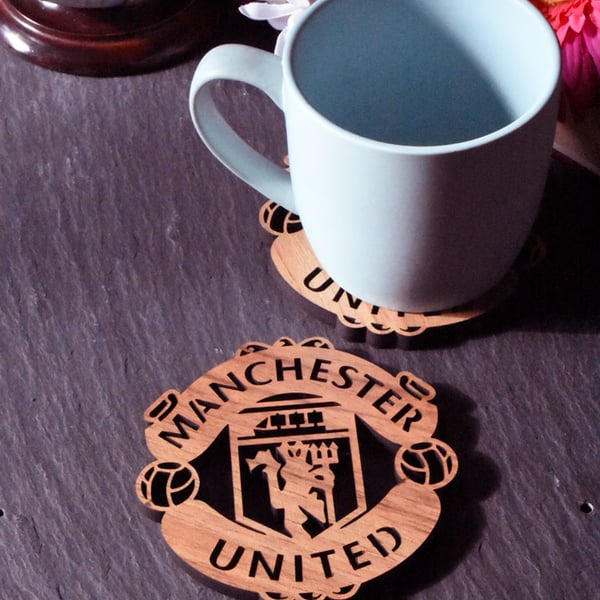 Individual Manchester United Badge Coaster