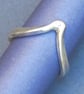 Classic Style Chevron Ring - Sterling Silver - Handmade Any Size - Image 1