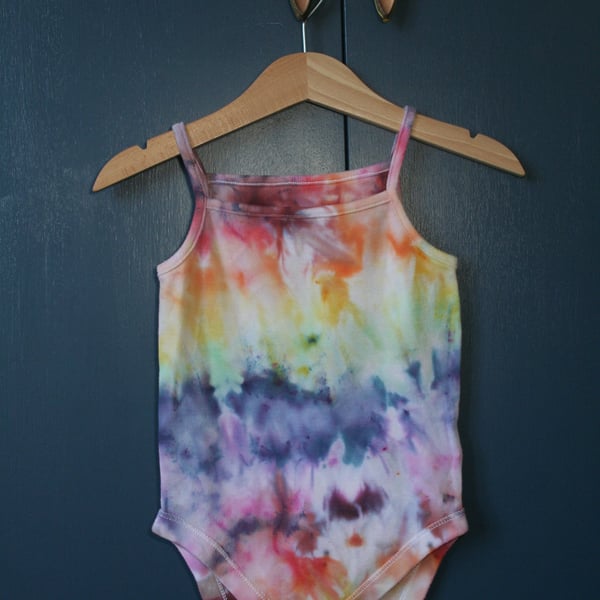 12-18 Months Rainbow Ice-Dyed Vest Top