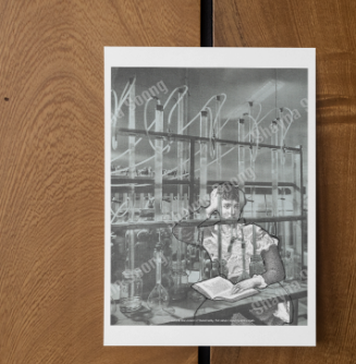 'Ghosted' card printed from handmade collage 