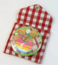 handbag mirror with pouch (Teddy bear's picnic)  - Image 2
