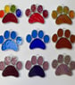 Stained Glass Dog Paw Print Suncatcher - Hanging Window Decoration  