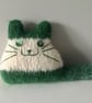 Yellow knitted kitten decor - gift for cat lady - baby boy gift