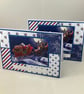 Pack of 2 Christmas cards - Santa in his sleigh - Image 6