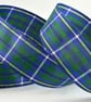Tartan ribbon 15mm x 3 metres