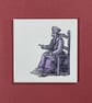 'Feels Familiar' (Set 3- Lilac)  ceramic coaster or decorative tile set. - Image 3