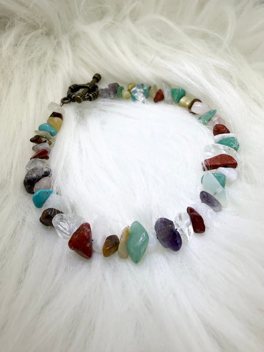 Multicoloured stone bracelet