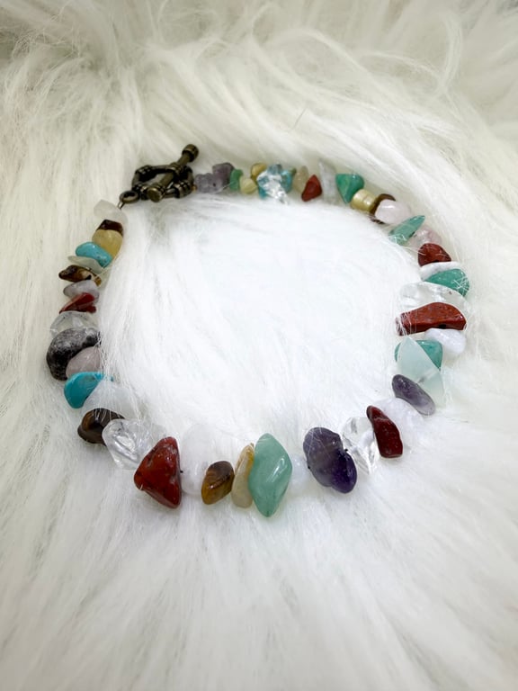 Multicoloured stone bracelet